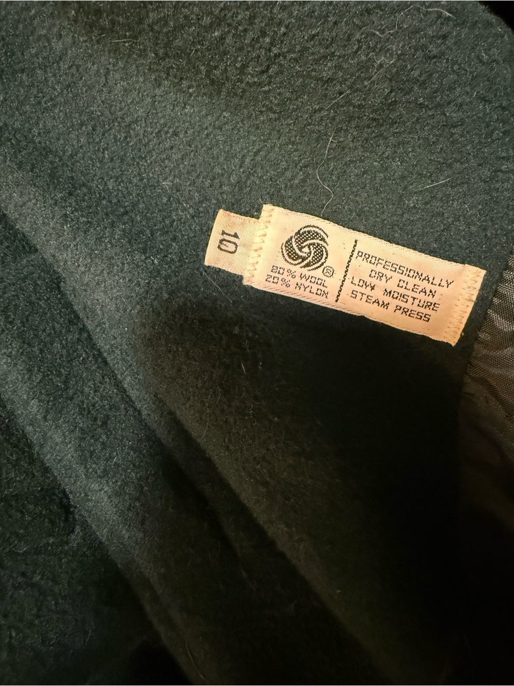 Vintage J.G. Hook Green Wool Duffle Coat Jacket - Picture 5 of 6